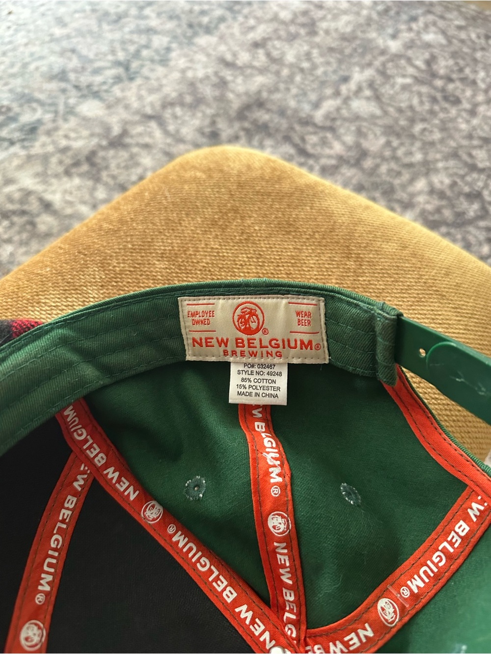 New Belgium Brewing Green Snapback Hat